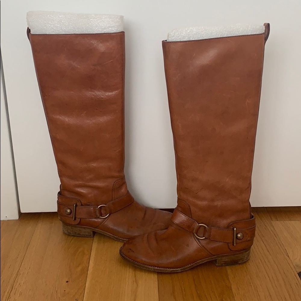 Brown Leather Coach Riding Boots